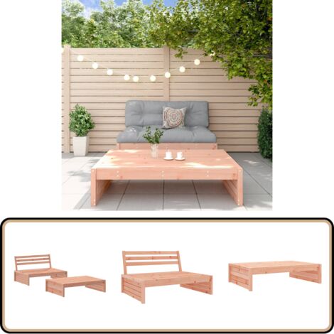 2-tlg. Garten-Lounge-Set Massivholz Douglasie - Gartenmöbel - Loungesessel - Outdoor Möbel - Douglasie - Gartenlounge