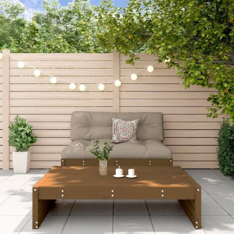 2-tlg. Garten-Lounge-Set mit Kissen Honigbraun Massivholz vidaXL