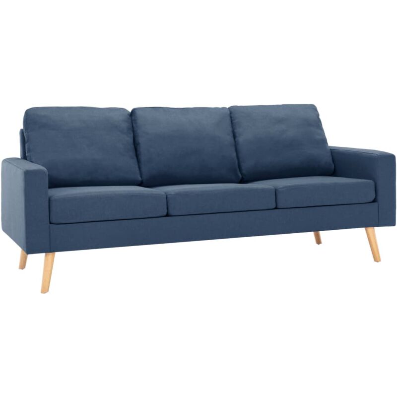vidaXL Sofa 3-Sitzer Blau - Blau