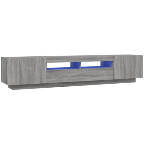 TV-Schrank mit LED-Leuchten Weiß 200x35x40 cm vidaXL
