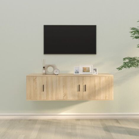 2-tlg. TV-Schrank-Set Sonoma-Eiche Holzwerkstoff vidaXL