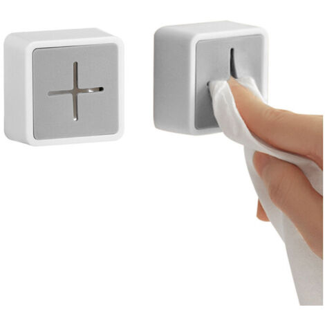 2 toalleros autoadhesivos para baño (grises), ganchos autoadhesivos para puerta, ABS, autoadhesivos