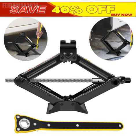 2 Ton Car Scissor Jack Car Truck Tire Tyre Lift Ratchet Wrench Stand Heavy Duty