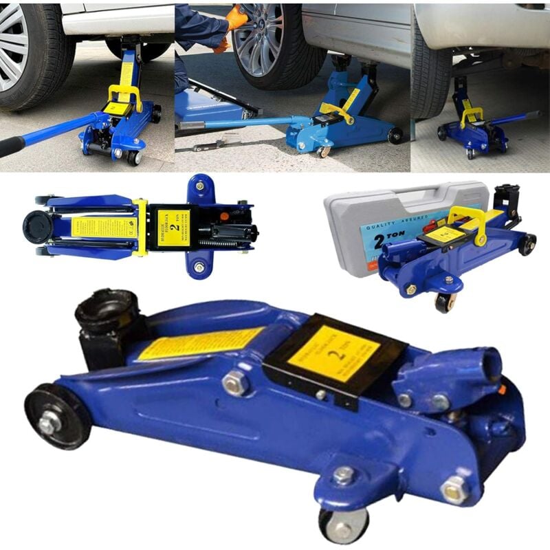 Dayplus - 2 Tonne Hydraulic Trolley Jack Car Wheel Jack Lift Heavy Duty 2000KGS (4,000 pounds) with Super Rocket Lift Floor Car Caravan Van 4x4 With