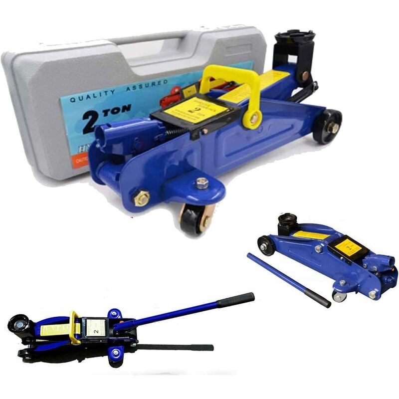 2 Tons Hydraulic Floor Jack Heavy Duty Steel Trolley Profile Lifting Jack Car Van Garage Emergency Car Tyre Repair Changing Tool