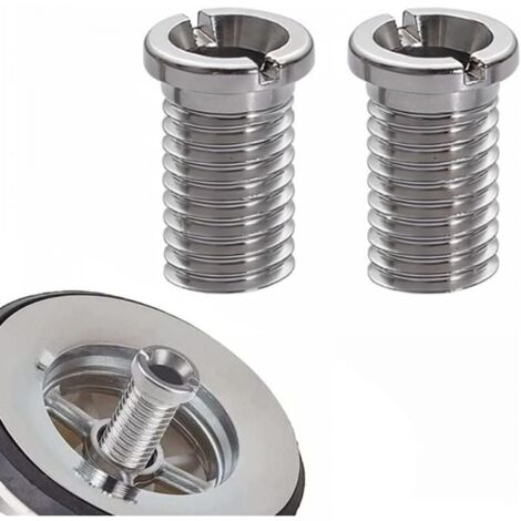 2 tornillos para cesta de fregadero, tornillos de acero inoxidable de 25 mm, tornillos de drenaje de acero inoxidable, tornillos de tapón.