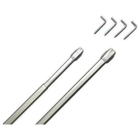 2 TRINGLES OVALES 30-50CM GRIS