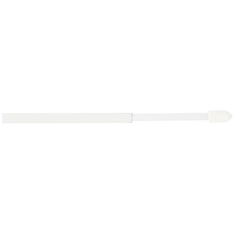 2 Tringles Rondes Extensibles 30/50cm 4 Pitons Blanc - Mobois