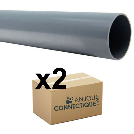 2 Tubes PVC évacuation NF-Me lisse - diamètre 50 mm - 4 mètres - ép. 3,0 mm - Arcanaute