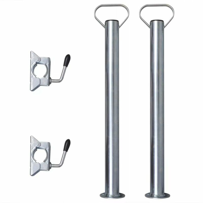 

Happyshopping - 2 tubos de soporte con 2 abrazaderas para rueda jockey de 48 mm