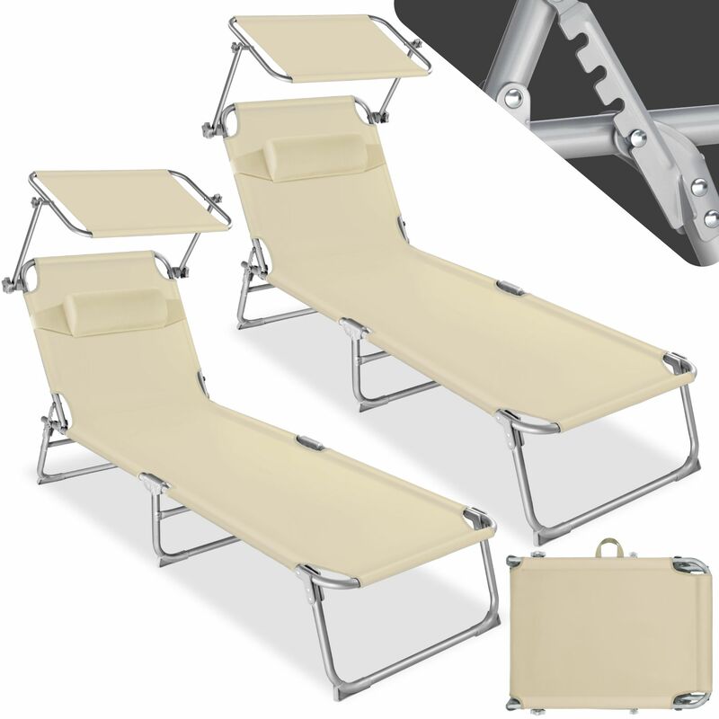 

Tectake - 2 Tumbonas Chloe - beige