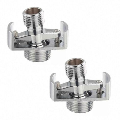 2 tuyaux d'arrivée d'eau à angle réglable, couvercles de douche avec base incurvée et vis excentrée pour les angles. - AquaForge