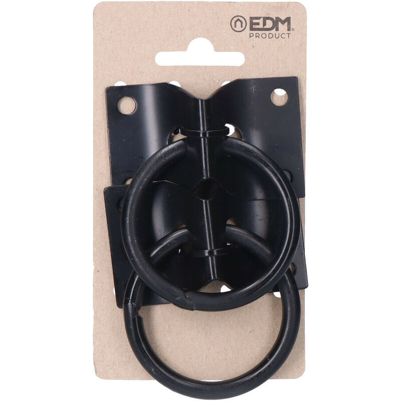 EDM - 2 u. piastra dog park c/anello saldato nero
