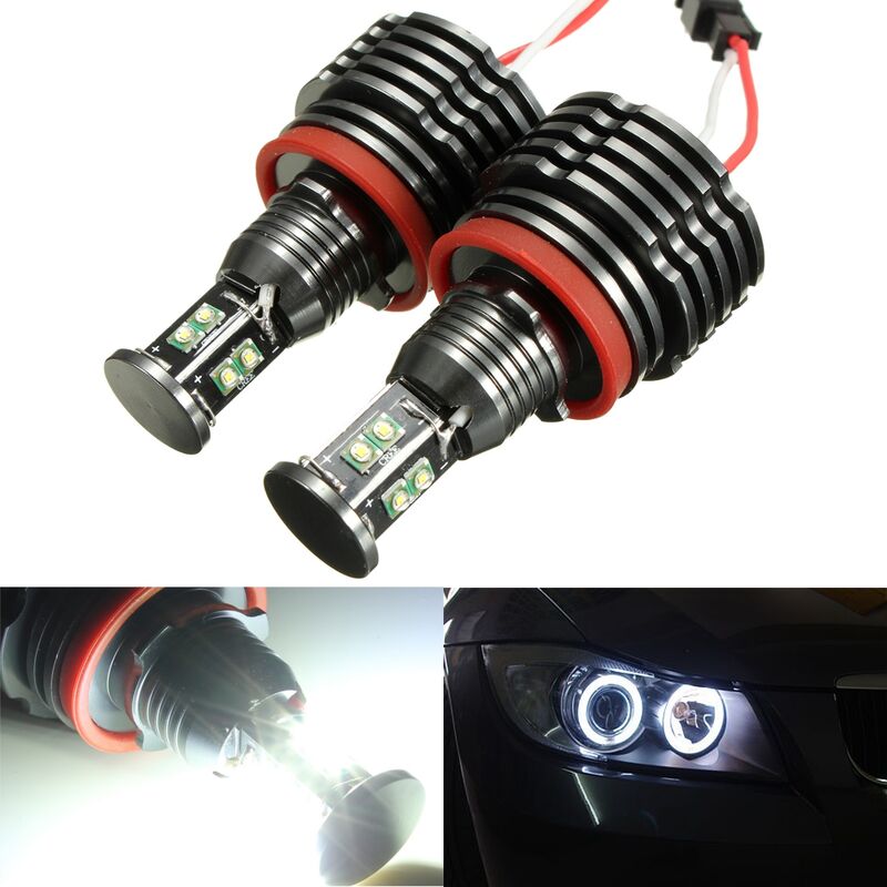 

2 uds 40W LED Angel Eyes Halo marcador bombilla H8 libre de errores para BMW E91 E92 E93 E63 E60 E70 X5 E71 X6