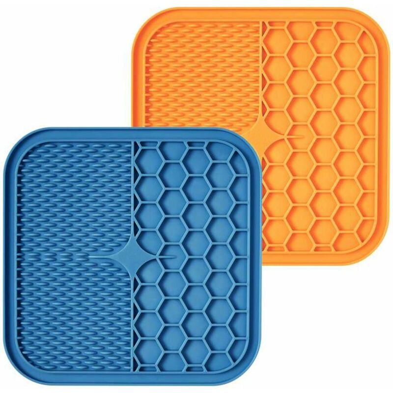 

Abcrital - 2 uds, alfombrilla para lamer para perros, dispensador lento, almohadilla para lamer para mascotas, cuenco de silicona antiahogamiento