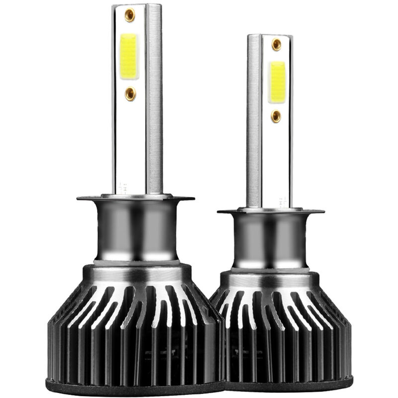 

Happyshopping - 2 piezas de bombillas LED para faros delanteros de coche, lampara de conduccion LED, kit de conversion todo en uno H1 50W IP68 a