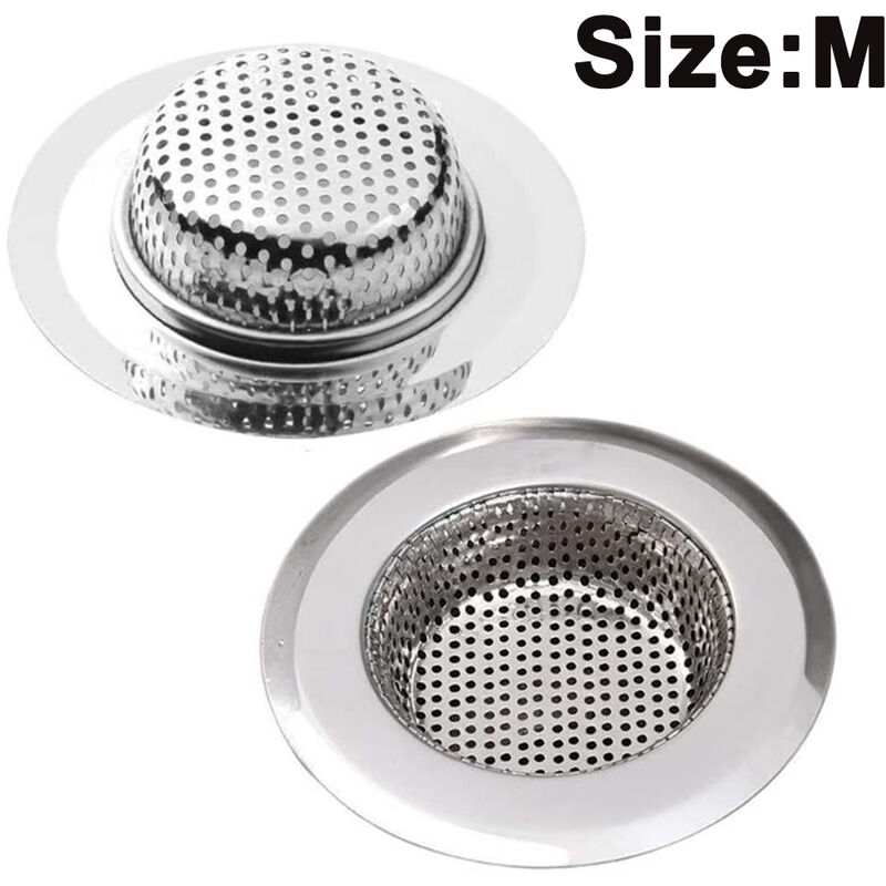 

2 uds., Colador de fregadero de cocina de acero inoxidable, filtro de desagüe para fregadero, herramientas de cocina y Gadgets, filtro de fregadero