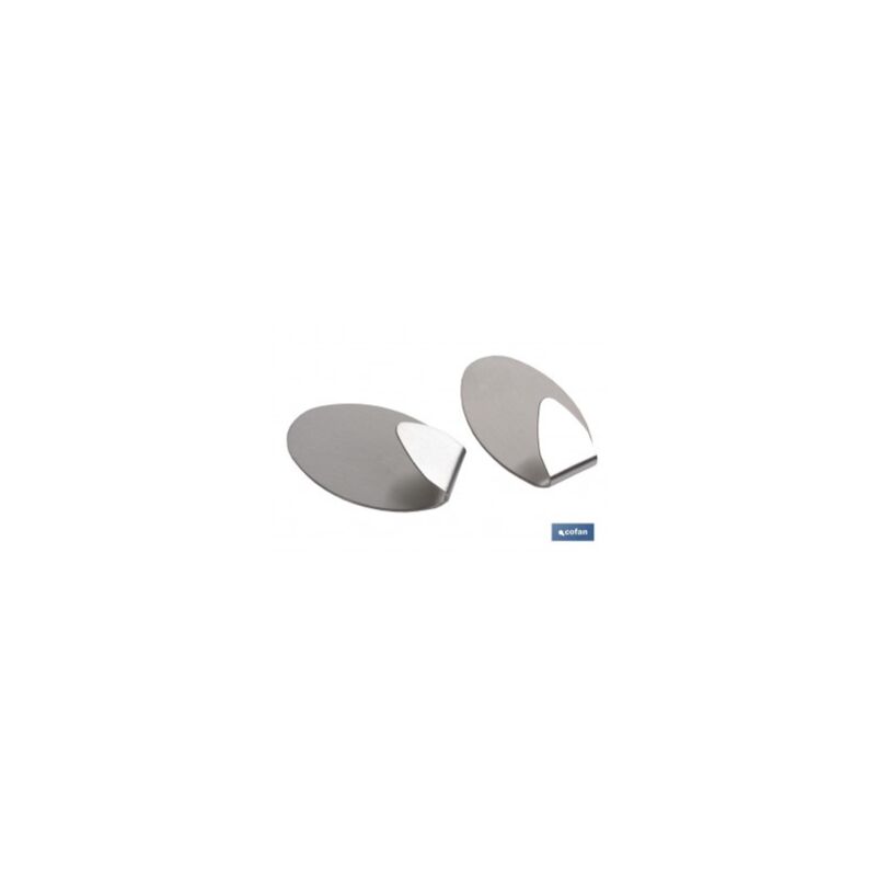 

2 uds colgador autoadh oval inox grande