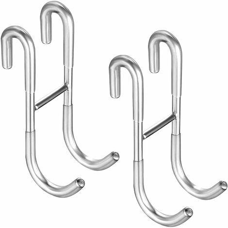 2 uds ganchos de ducha de acero inoxidable ganchos de baño con protección de silicona para pared de ducha de vidrio gancho de toalla de ducha