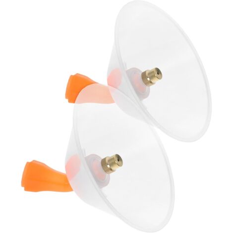 2 ugelli spruzzatori elettrici con copertura trasparente per protezione dalla deriva, 2 ugelli per tubo da giardino per spruzzatura a bassa pressione e uso agricolo