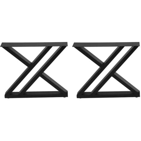 2 unidades de patas de mesa de metal de 16 pulgadas, pesadas, para mesa de comedor, patas de mesa de café de acero, pata de escritorio