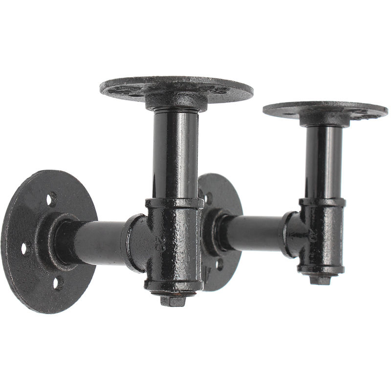 

2 Unids 13cm Industrial Rústico Urbano Montaje en Pared Soporte de Soporte de Estante de Tubo de Hierro DIY