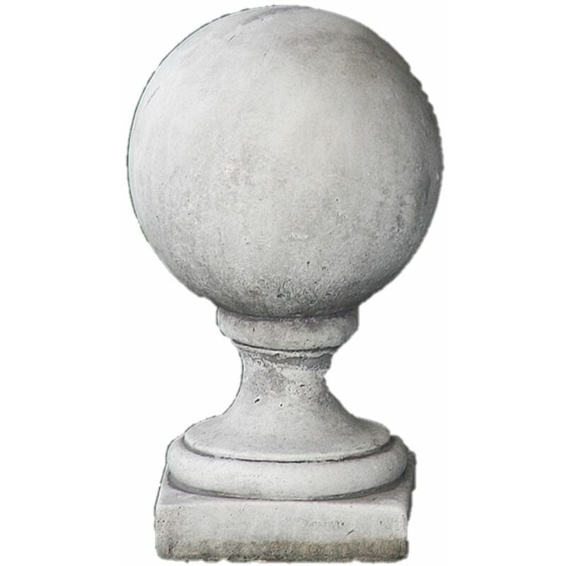 Anaparra - 2 Unidades Remate pilar Bola decorativo de hormigón 18x18x37cm.