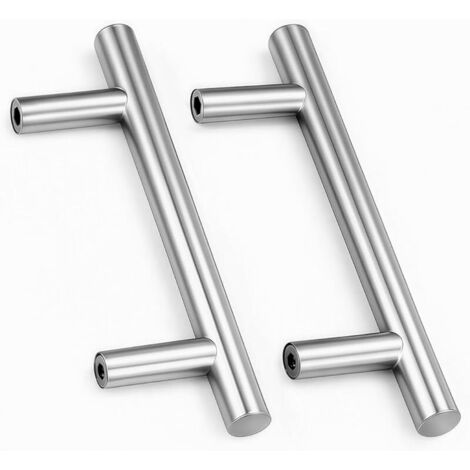 2 Unités En argent acier inoxydable Boutons De Porte Tirer La Poignée De Meubles avec Vis pour Tiroir Meuble Cuisine Cuisine Home Decorating, Trou à Trou Centre Distance 96 mm