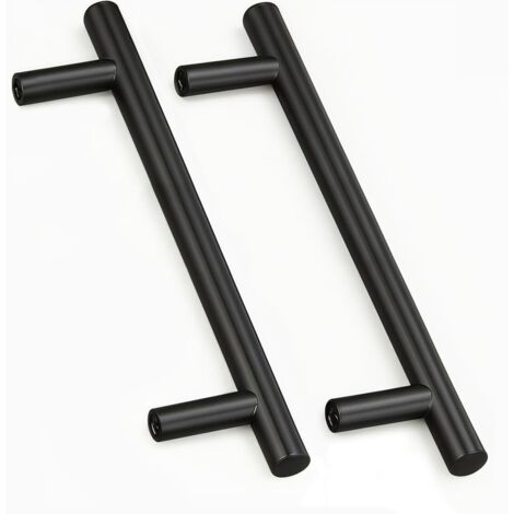 2 Unités En Noir acier inoxydable Boutons De Porte Tirer La Poignée De Meubles avec Vis pour Tiroir Meuble Cuisine Cuisine Home Decorating, Trou à Trou Centre Distance 160 mm