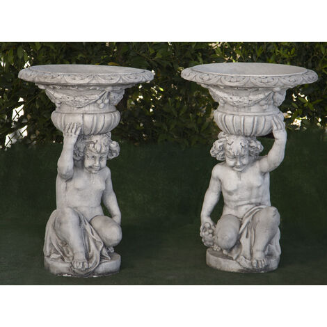 main image of "2 unités Pot classique en pierre reconstituée Jeune vendanges droite 62x90cm."