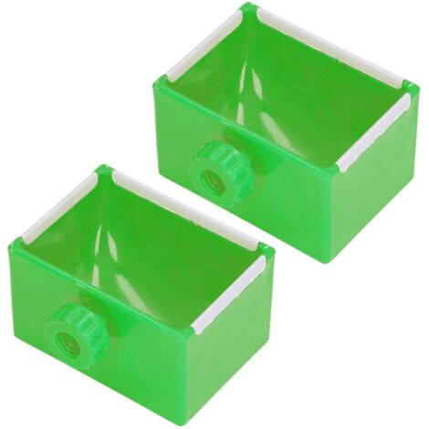 2 unités/vente : gamelle pour petits animaux, accrochable sur cage à hamster, distributeur d’eau et gamelle pour oiseaux, pigeons, écureuils, lapins (indiquer « 2 unités par paquet » lors de la comman