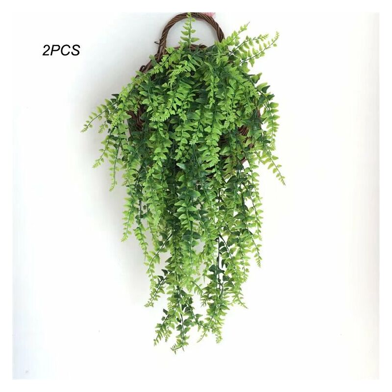 Ineasicer - Plante tombante artificielle pour l'intérieur, le jardin, un mariage, la décoration, feuilles de bambou, Plastique, Vert, 75cm