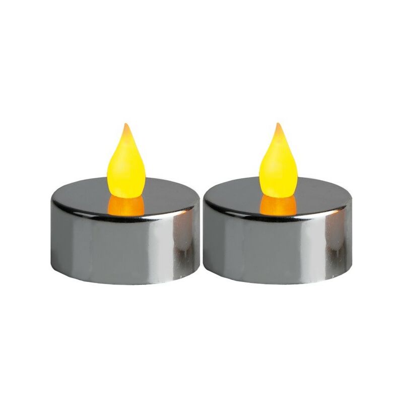 

2 velas LED cromadas