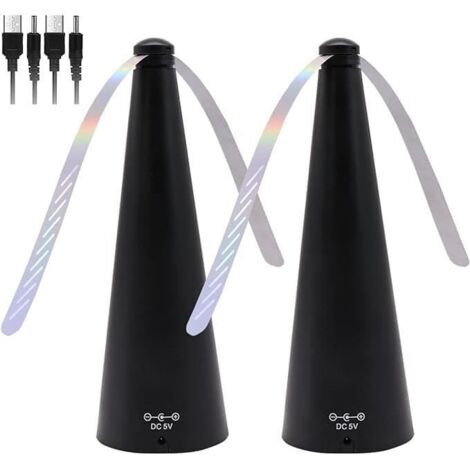 2 Ventilateurs Anti-Mouches de Table Électriques, Répulsif Anti-Moustiques pour Éloigner les Insectes