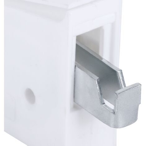 2 × Verstellbare Schrankaufhängungen mit Montageplatte für Möbel aus ABS und Aluminium