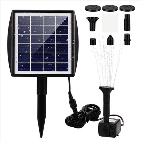 2-Watt-Solarpumpe für Vogeltränken mit USB-Ladefunktion, ideal zur Dekoration von Gartenteichen und Springbrunnen.