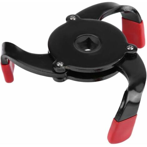 2 Way 3 Jaw Claw Engine Oil Filter Wrench Solvent, 60mm-95mm Dual Driver Removal Tool (Black)