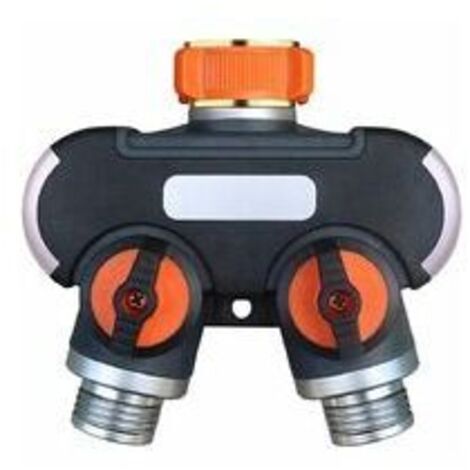 2-way garden water distributor, garden hose splitter, garden hose accessories, very suitable for outdoor faucets
