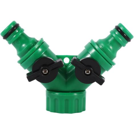 2-Wege-Schlauchverteiler, Schlauchanschluss, Tropfbewässerung, Gartenschlauch mit Y-Ventil, Wasserhahn-Adaptergriff