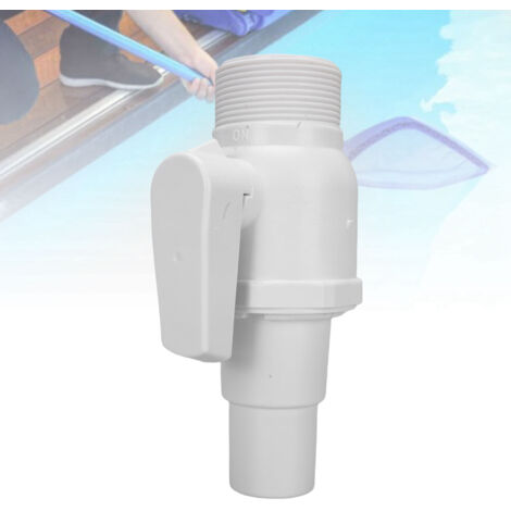 2-Wege-Ventil für PVC/ABS-Poolfilter und Skimmer, einstellbarer Durchfluss 50 psi, 1,5–1,25 Zoll