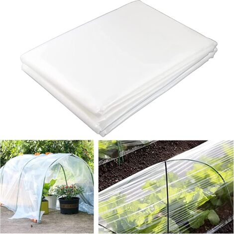 Film Transparent 6 Mils Bâche Serre Transparente 3x12m - Polyéthylène 6 Mils Résistant UV - Protection Jardin Et Agriculture Bâche Agricole Résistante UV