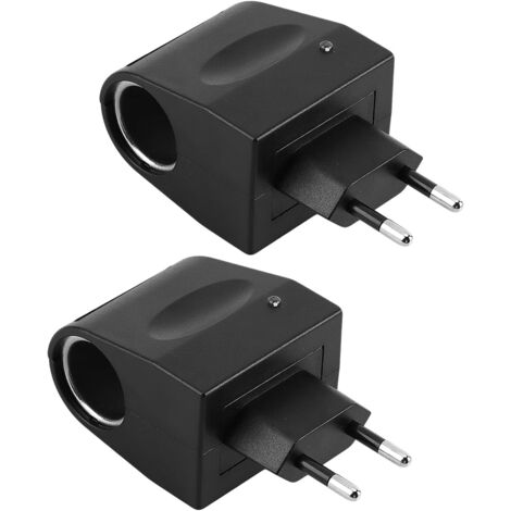 2 x 12 V 500 MA Car Cigarette Lighter Socket Adapter Power Adapter 90 V-240 V AC to DC Wall Current Converter for GPS, Air Purifier Mini Cooler Box