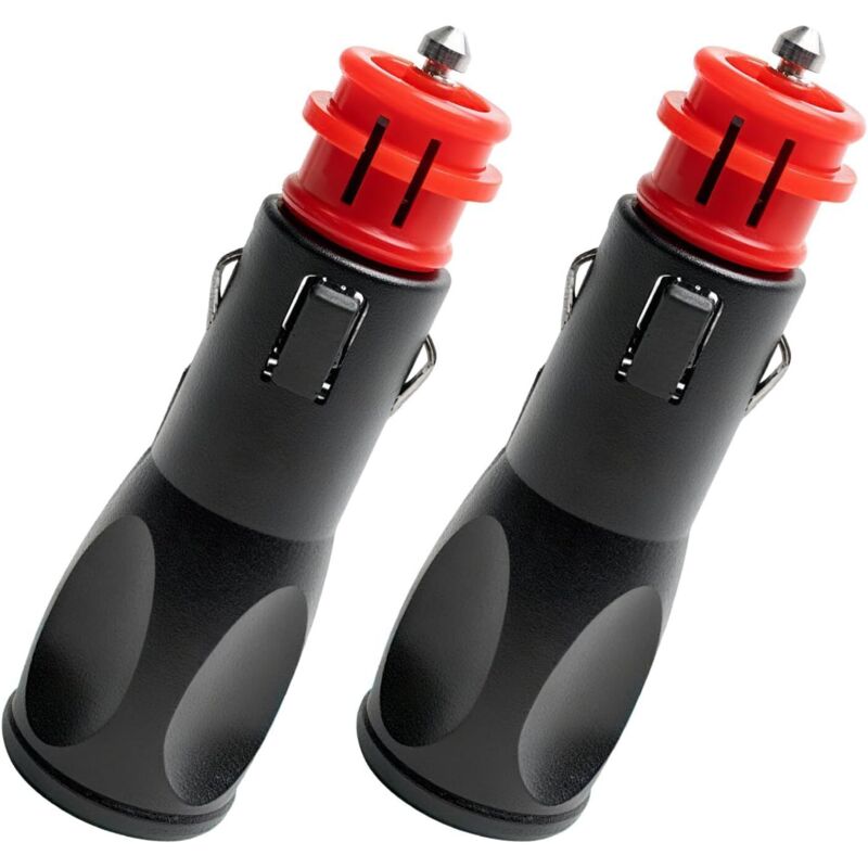 2 x 12 V Male Cigarette Lighter Sockets, 12 V/24 V Universal Cigarette Lighter Plug with Replaceable 10 A Fuse, 120 W Male Connector, Power Adapter