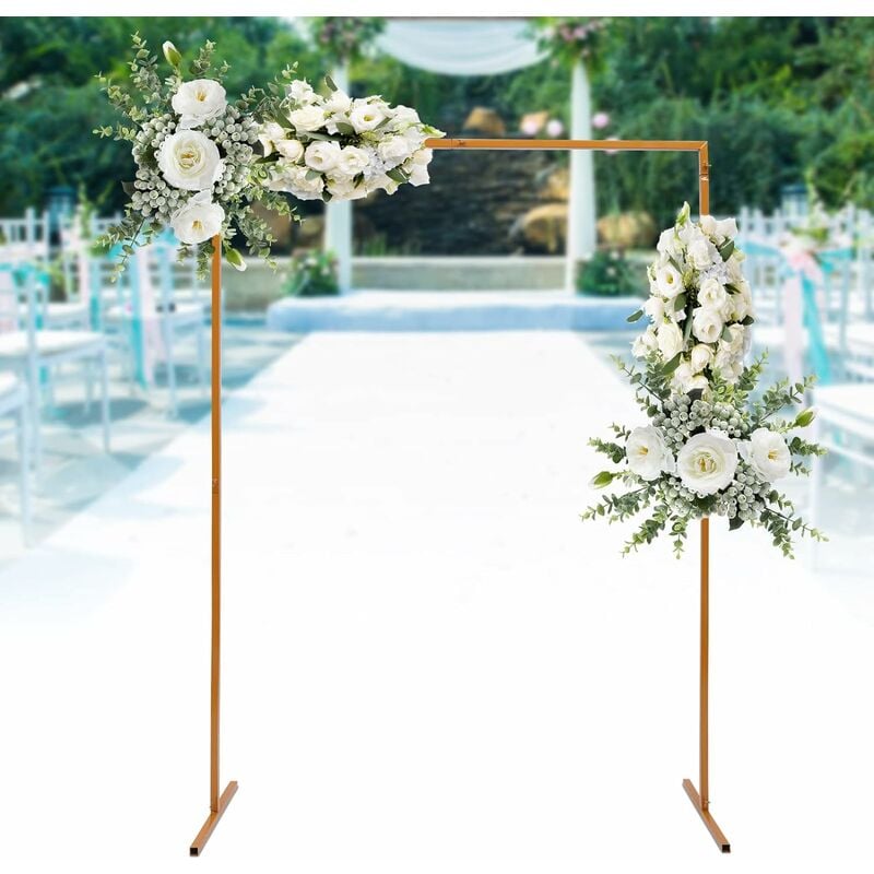 2 x 1,5 m rectangulaires pour mariage, arche de mariage, support de ballon, cadre de fleurs, arc, support de fête, décoration
