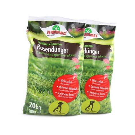 2 x 20 kg VERDURMAX® Rasendünger Frühling / Sommer