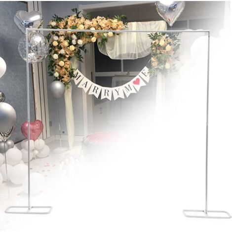 2 x 2.1 m arche de mariage Kit d'arche en métal pour ballons DIY arche carrée arche de mariage Kit d'arche carrée pour ballons