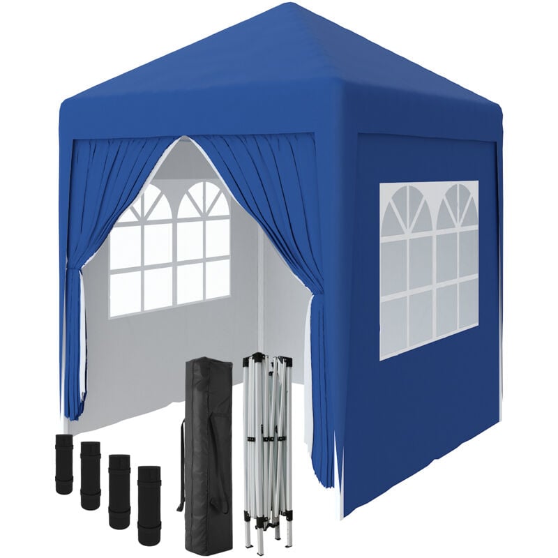 2 x 2m Garden Pop Up Gazebo Marquee Patio Canopy Wedding Party Tent- Blue