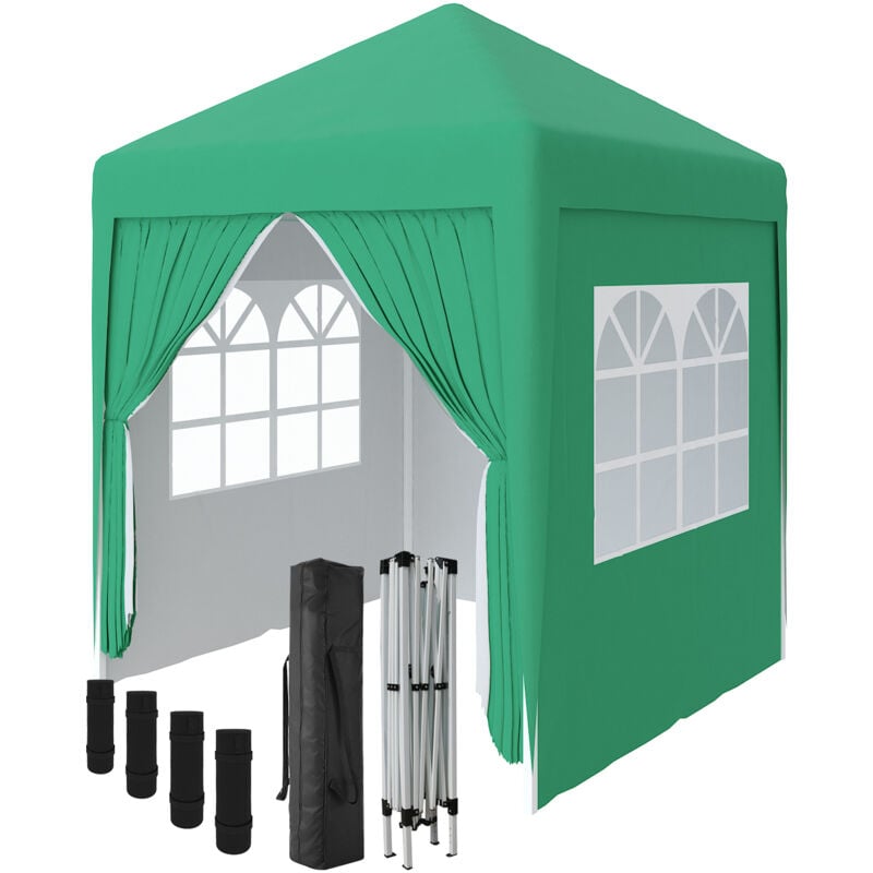 2 x 2m Garden Pop Up Gazebo Marquee Patio Canopy Wedding Party Tent- Green