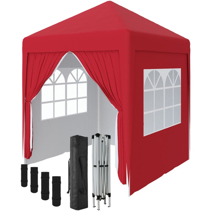 2 x 2m Garden Pop Up Gazebo Marquee Patio Canopy Wedding Party Tent- Red