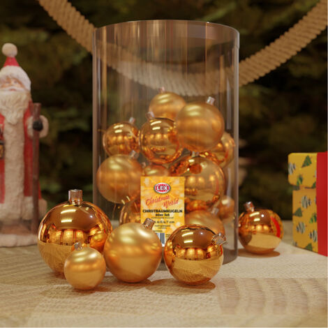 2 x 30tlg. Weihnachtskugeln gold Ø 4/5/6/7cm-MYW99830-2-gold